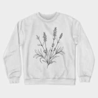 Lavender Line Art Crewneck Sweatshirt